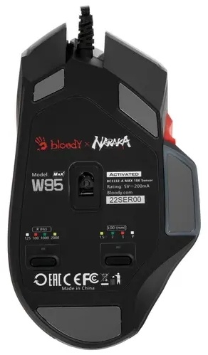 Мышь A4Tech Bloody W95 Max Naraka, White, (W95 MAX/NARAKA ACTIVATED)