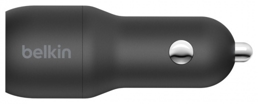 Автомобильное зарядное устройство Belkin, 24W Dual USB-A, USB-A-Lightning, 1m, Black (CCD001bt1MBK)