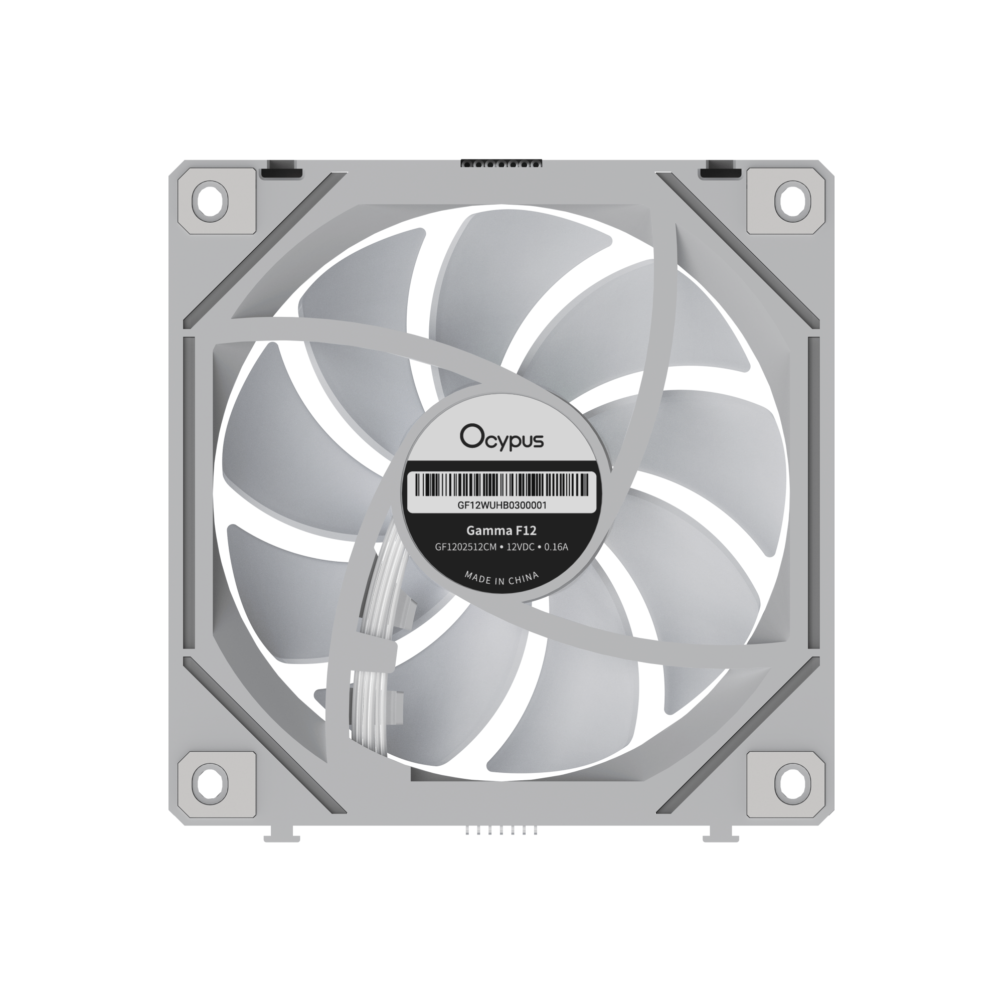 Вентилятор для корпуса Ocypus Gamma F12 UNI WH ARGB - Белый (Gamma-F12-WH1AM00U-GL)