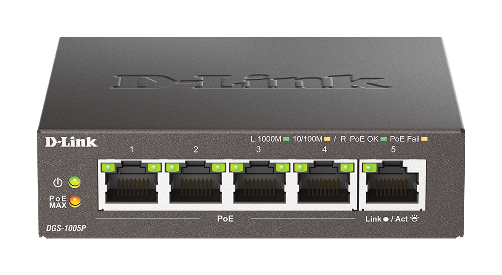 Коммутатор D-Link DGS-1005P/B (DGS-1005P/B3A)