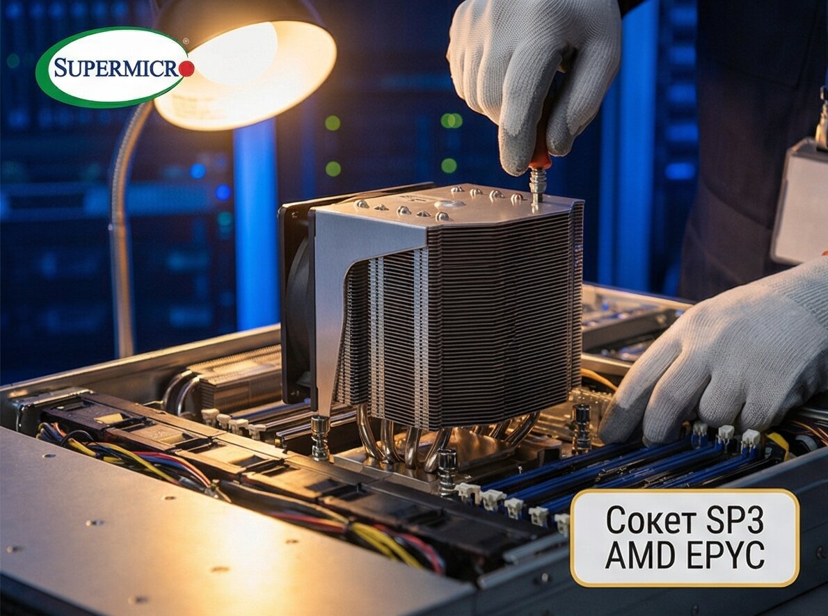 Кулер Supermicro SNK-P0064AP4 Active Cooling Kit for AMD EPYC 7000 (SNK-P0064AP4)