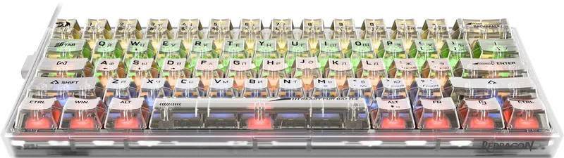 Клавиатура механическая Redragon Fizz прозрачный (71736)