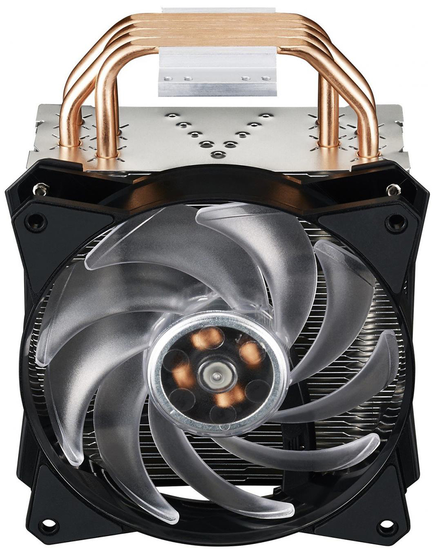 Вентилятор для CPU CoolerMaster MasterAir MA410P Intel&AMD RGB 4-pin(PWM) 650-2000RPM 30dBA(Max) LGA1151/1150/1155/2066/2011-v3/2011/AM4/AM3+/FM2+ MAP-T4PN-220PC-R1 (MAP-T4PN-220PC-R1)