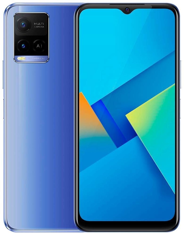 Смартфон vivo Y21, 4/64GB, Metallic Blue (V2111 СИНИЙ МЕТАЛЛИК/МЕТАЛЛДЫ КӨК)