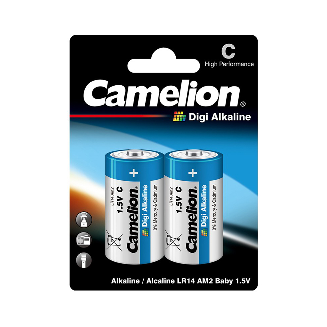 Батарейка CAMELION Digi Alkaline LR14-BP2DG 2 шт. в блистере (LR14-BP2DG)