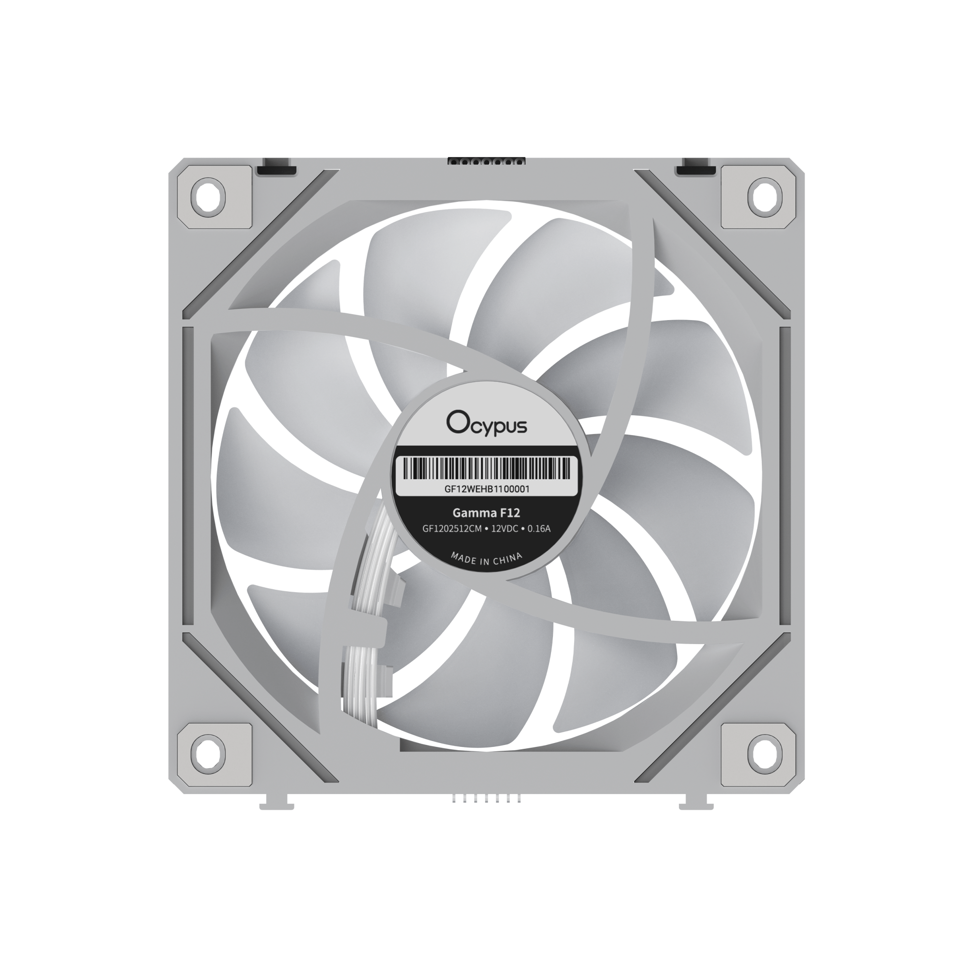 Вентилятор для корпуса Ocypus Gamma F12 UNI WH ARGB REVERSE BLADE (Gamma-F12-WH1AM01U-GL)