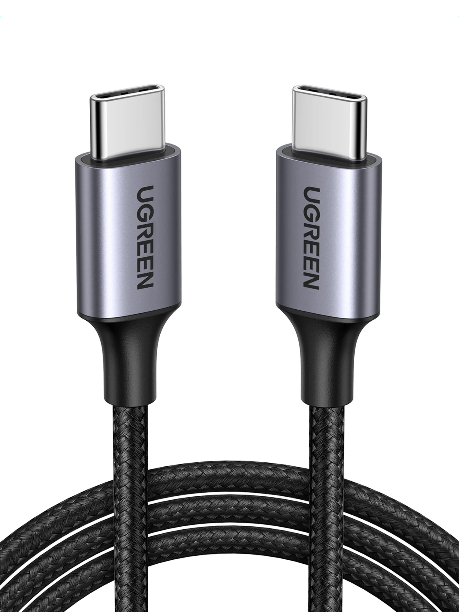 Кабель Ugreen US261, USB-C to to USB-C, 2m - Gray Black (50152)