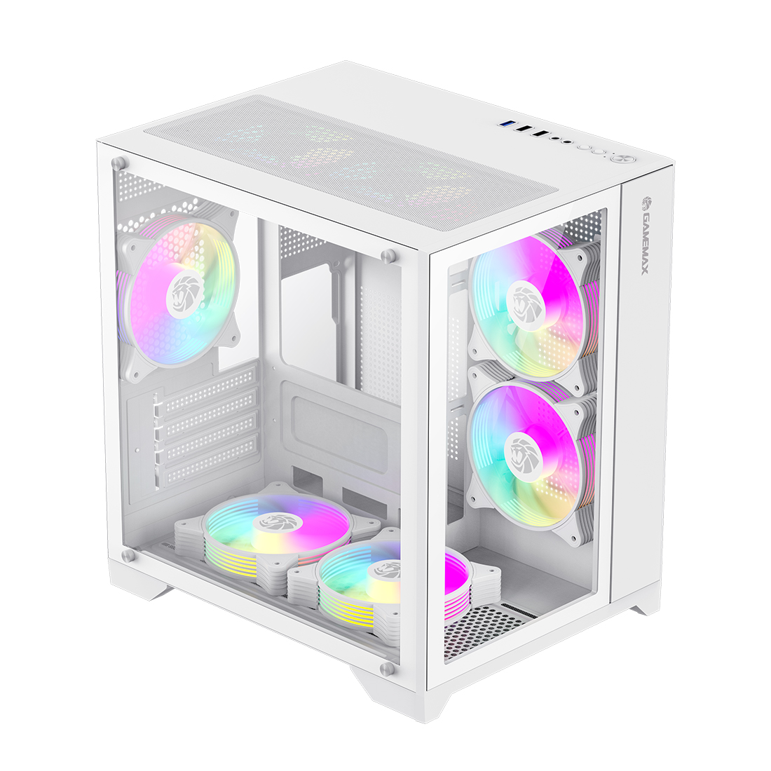 Компьютерный корпус Gamemax Infinity Mini 7 ARGB Fans + Controller White (9101-0000R00190) (9101-0000R00190/9101-0000R0211)