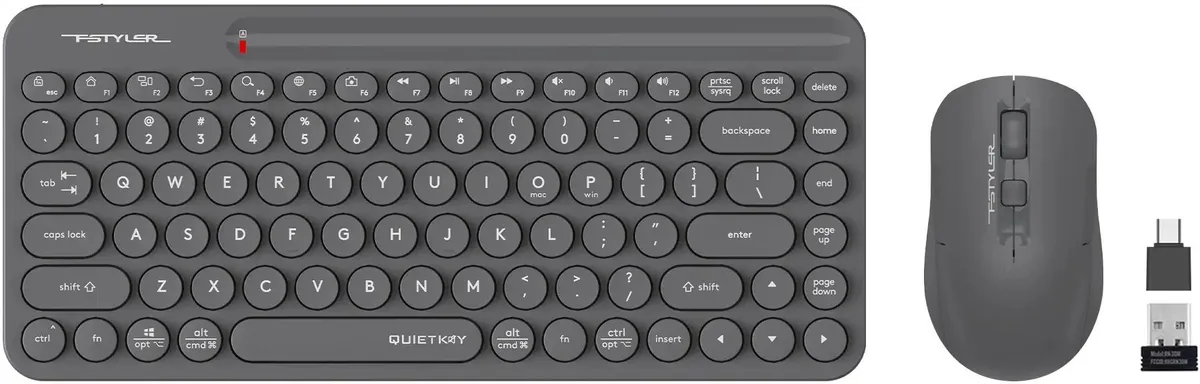 Клавиатура+мышь беспроводная A4tech Fstyler FG3200 Air 2 Grey (FG3200 Air 2 Grey)