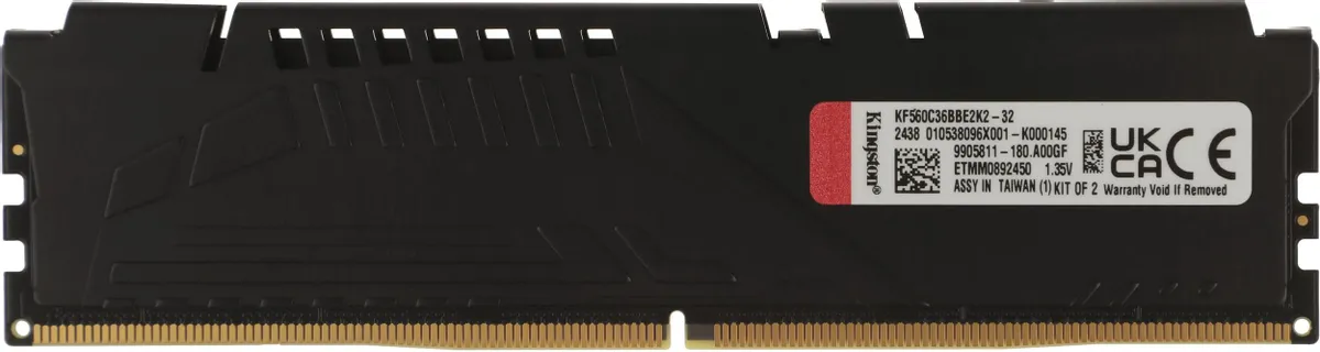 Оперативная память Kingston Fury Beast (AMD+Intel), DIMM DDR5 32 GB kit (2x16GB)  (KF560C36BBE2K2-32)