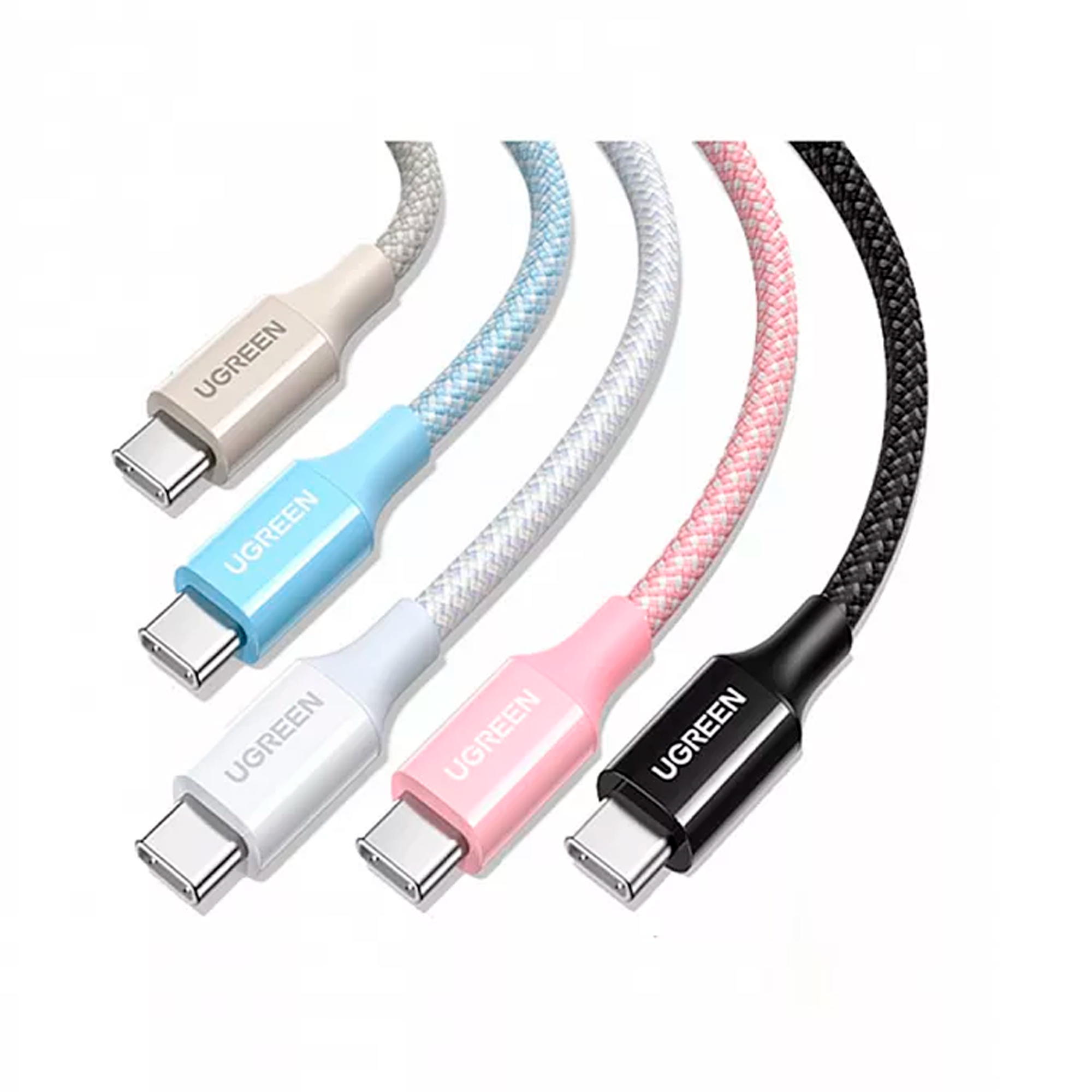 Кабель Ugreen L502, USB-C/USB-C PD 100W, 1M - белый (35220)