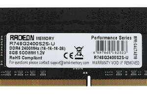 Оперативная память для ноутбука 8Gb DDR4 2400MHz AMD Radeon R7 (R748G2400S2S-U)