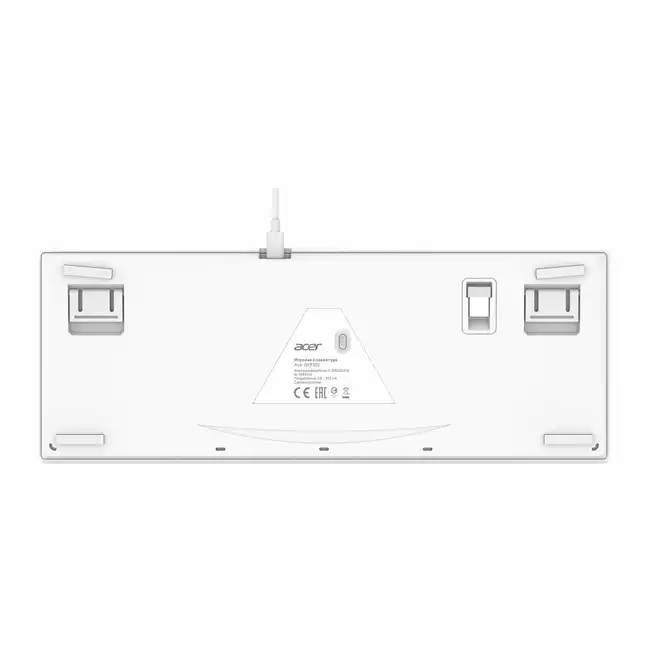 Клавиатура Acer OKR302 белый USB беспроводная (ZL.KBDEE.016)
