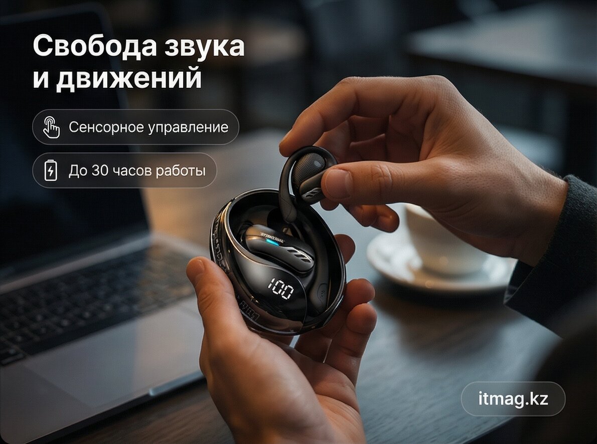 Наушники беспроводные OWS Transformers TF-T55, Black (TF-T55_Black)