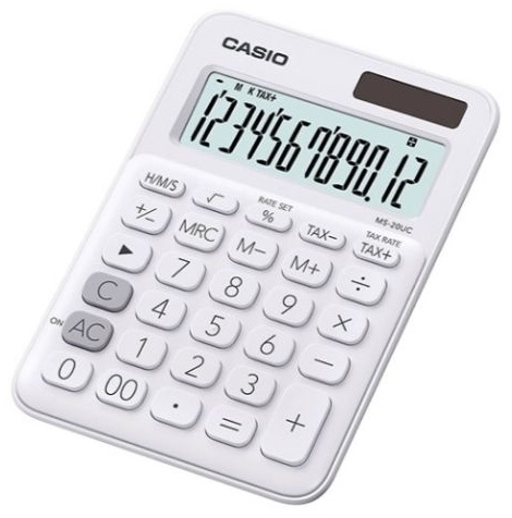Калькулятор настольный CASIO MS-20UC-WE-W-EC (MS-20UC-WE-W-EC)