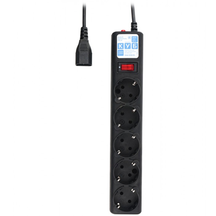  Сетевой фильтр Power Cube SPG5-B2, 1,9м, Черный (SPG5-B2)