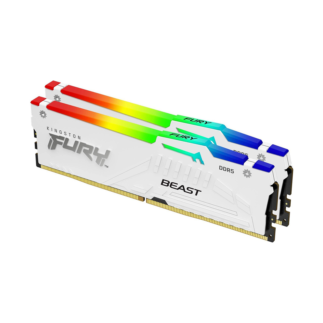 Комплект модулей памяти Kingston FURY Beast White RGB XMP KF552C40BWAK2-32 DDR5 32GB (Kit 2x16GB)  (KF552C40BWAK2-32)