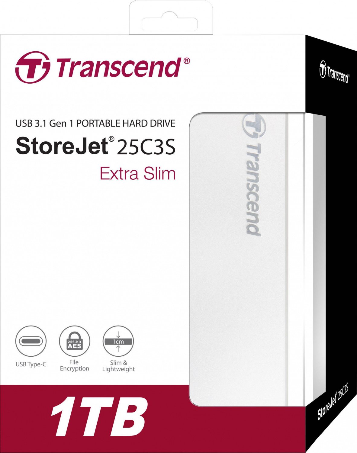 Внешний жесткий диск 2,5 1TB Transcend TS1TSJ25C3S Type C (TS1TSJ25C3S)