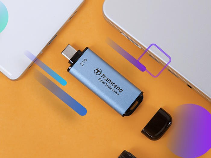 Внешний SSD USB Transcend ESD300C 512 GB sky blue (TS512GESD300C)