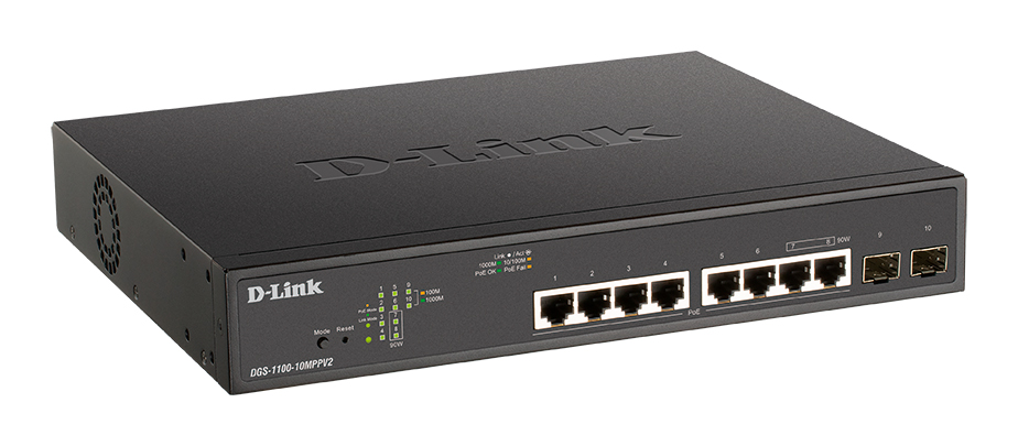 Коммутатор D-Link DGS-1100-10MPPV2 (DGS-1100-10MPPV2/A3A) Коммутатор D-Link DGS-1100-10MPPV2 (DGS-1100-10MPPV2/A3A)