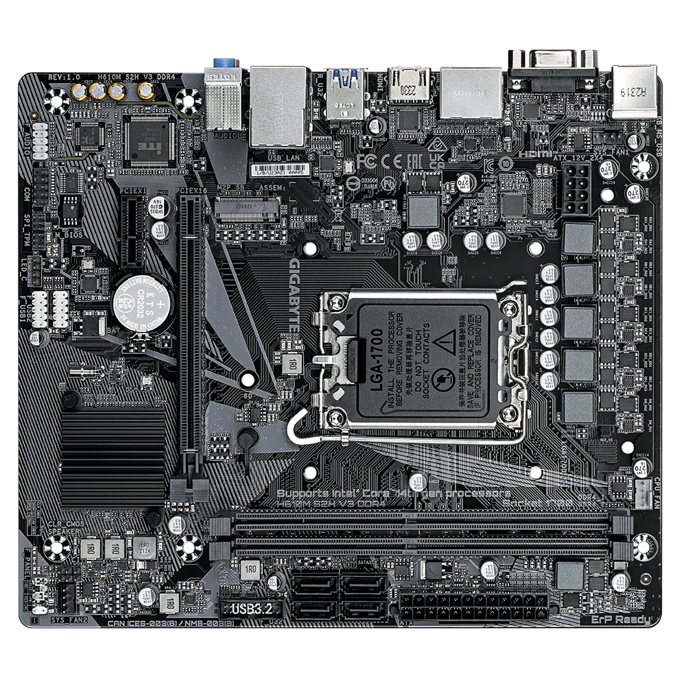 Материнская плата Gigabyte H610M S2H V3 DDR4 (H610M S2H V3 DDR4)