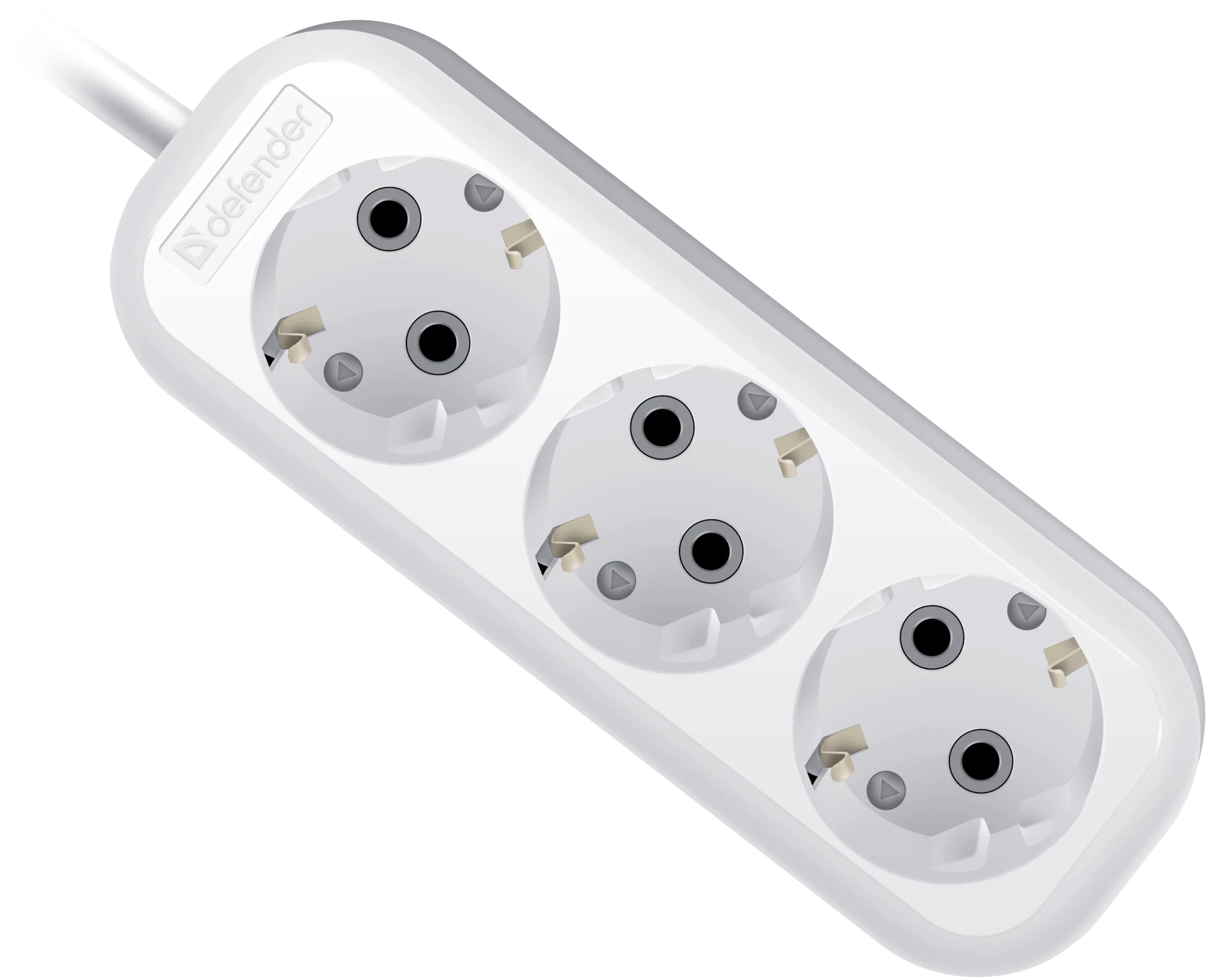 Удлинитель с заземлением Defender R330 16 А, 10 м, 3 розетки, белый (99369) Удлинитель с заземлением Defender R330 16 А, 10 м, 3 розетки, белый (99369)