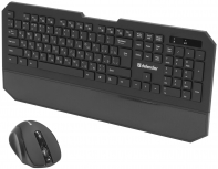 Клавиатура+мышка Defender Berkeley C-925 Nano,B Черн)RUS Кл:104+12 М:6кн, 800/1200/1600 (45925)