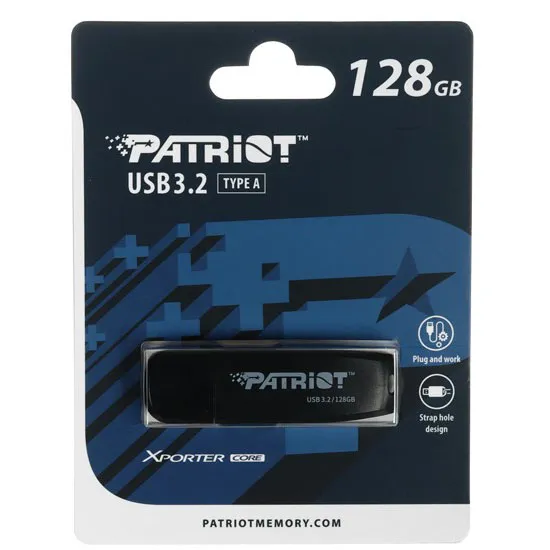 USB флеш-накопитель 128GB Patriot Xporter Core, USB 3.2, black (PSF128GXRB3U)
