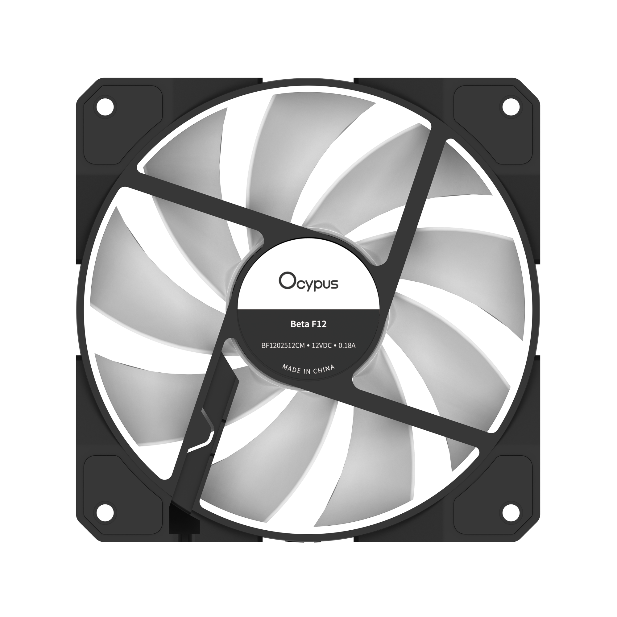 Вентилятор для корпуса Ocypus Beta F12 BK ARGB, Черный (Beta-F12-BK1AM00X-GL)