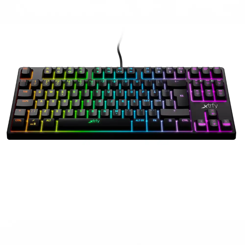 Клавиатура USB, XTRFY K4 TKL RGB, Black (XG-K4-RGB-TKL-R-RUS)