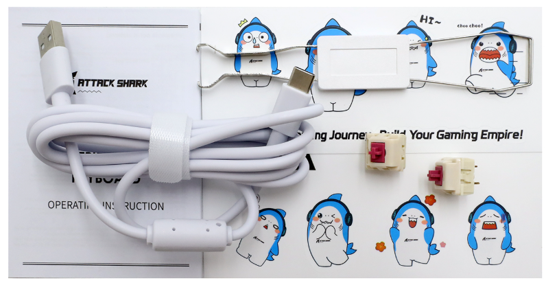 Клавиатура Attack Shark X87, Linear Blueberry switch, Twilight color (X87-TW)