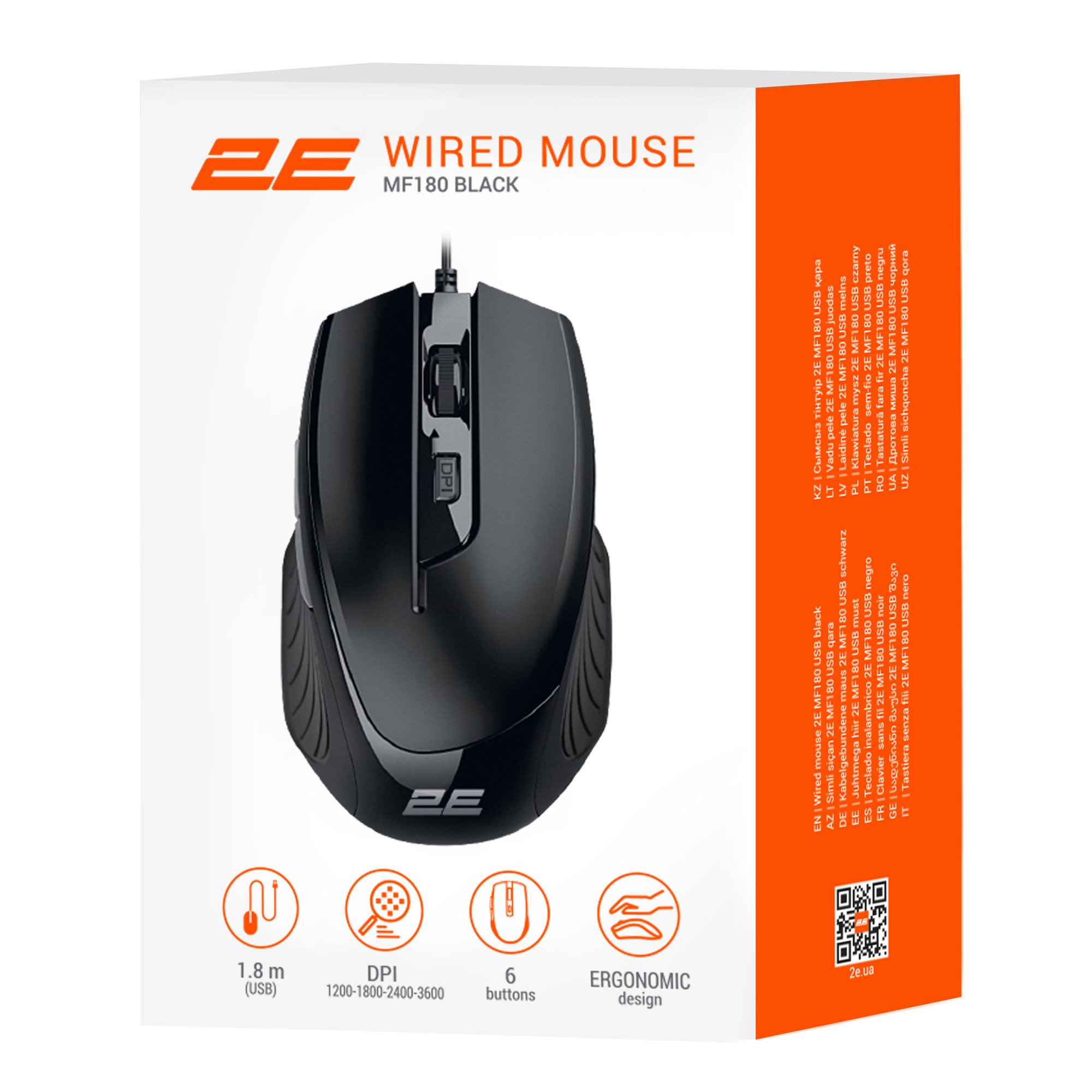 Мышь 2E MF180, Black (2E-MF180UB)