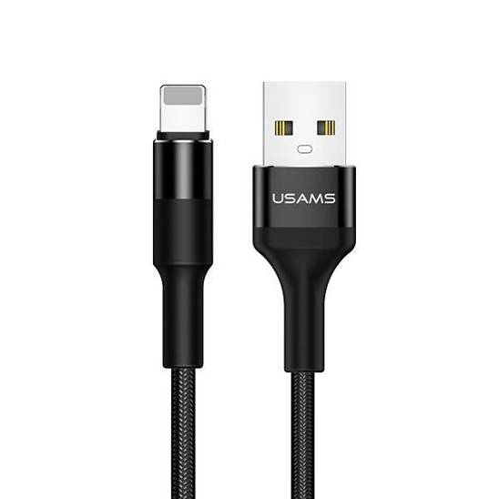 Кабель Apple Lightning Usams SJ-220, 1.2m, Black (SJ220IP02)