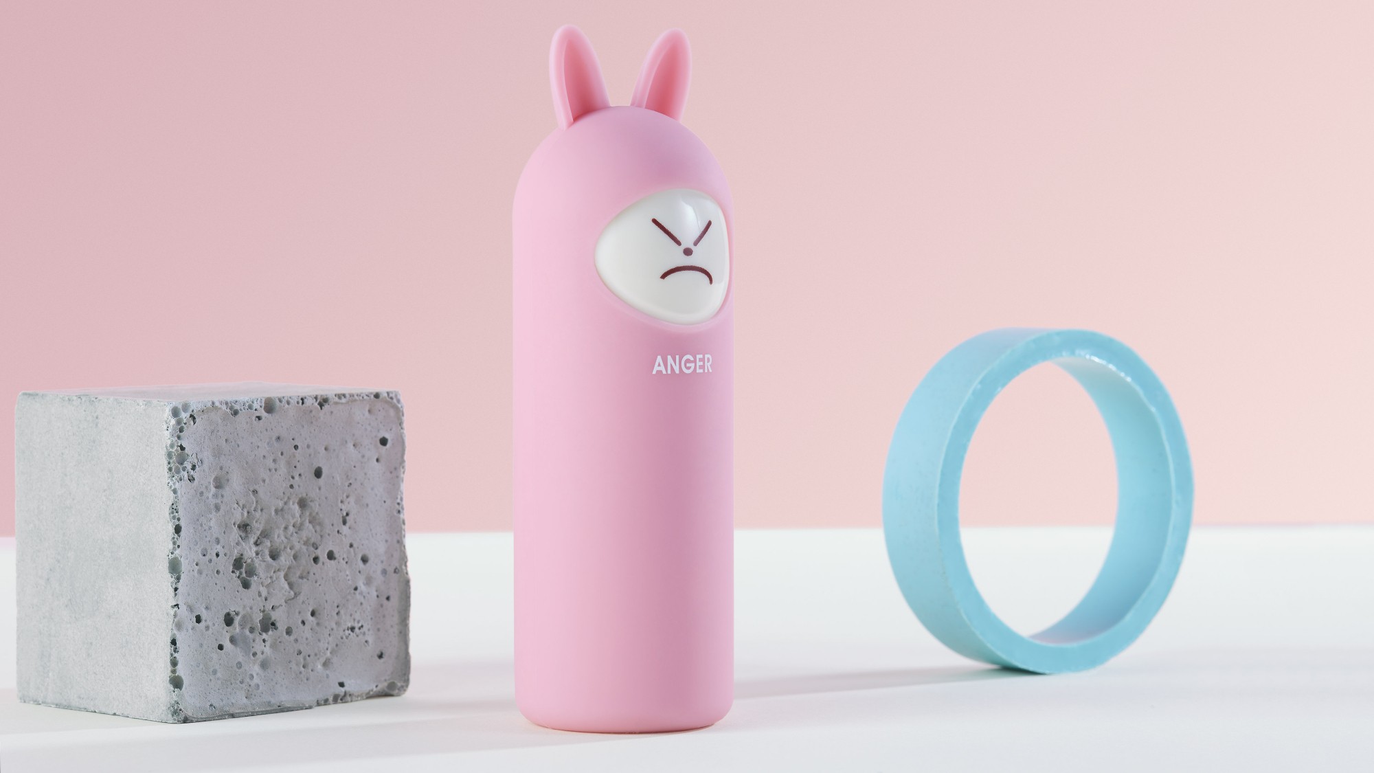 Пауэрбанк Rombica NEO Rabbit Anger, 5000mAh - Pink (NR-005A)