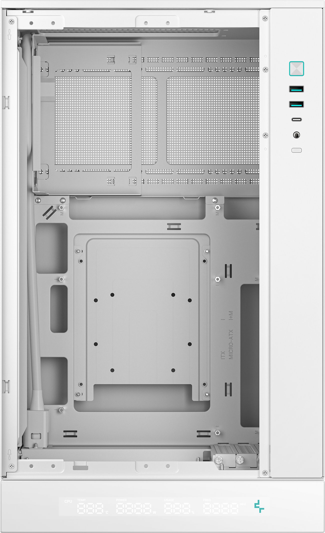 Компьютерный корпус Deepcool CH270 DIGITAL WH (R-CH270-WHNDM0-G-1)