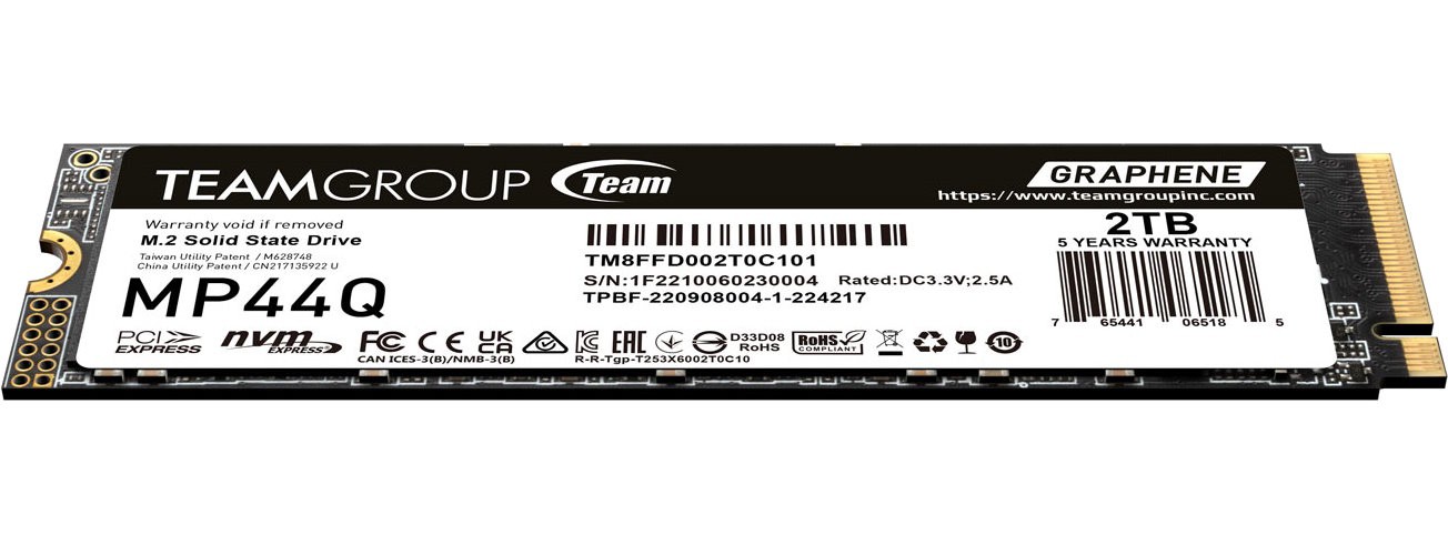 Твердотельный накопитель SSD TeamGroup MP44Q 2000GB M.2 PCIe 4.0 NVMe (TM8FFD002T0C101)