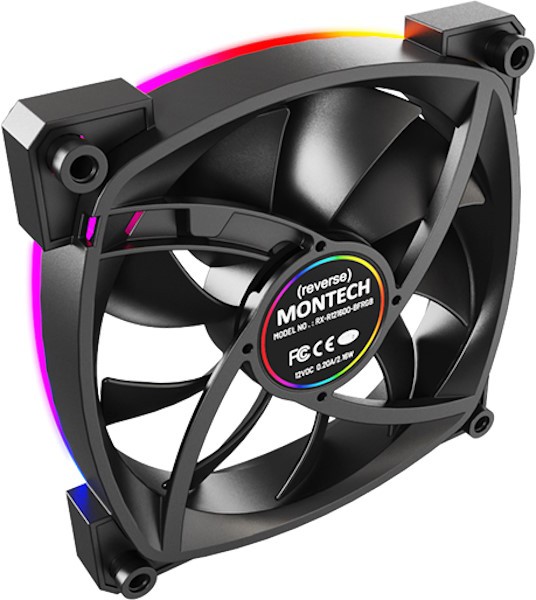 Вентилятор для корпуса Montech RX120 PWM, Черный (RX120 PWM (B))