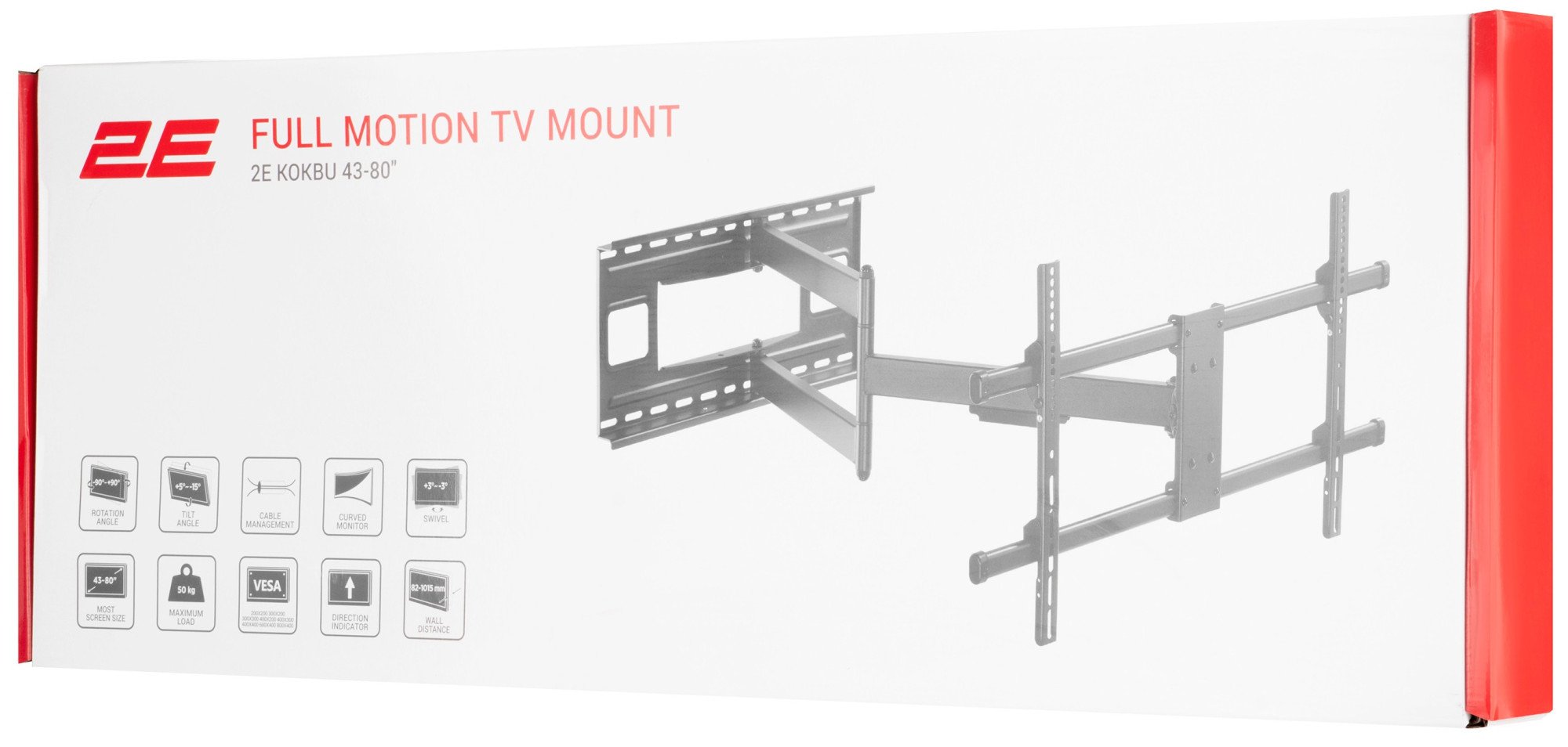 Кронштейн для ТВ 2E Kokbu, 43"-80", Black (2E2GEN800.50.100)