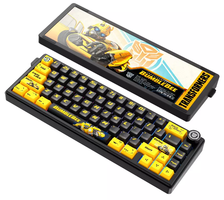 Клавиатура беспроводная Transformers TF-GK02, Yellow (Black) (TF-GK02, Yellow)