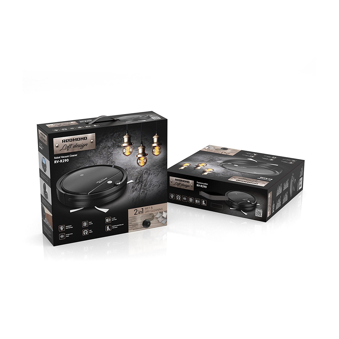 Робот-пылесос Redmond RV-R290 Черный (RV-R290)