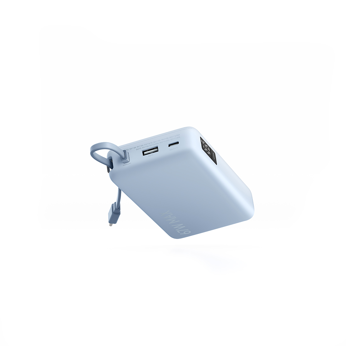 Портативный внешний аккумулятор Xiaomi 67W Power Bank 10000 (Integrated Cable) Ice Blue (PB1067)