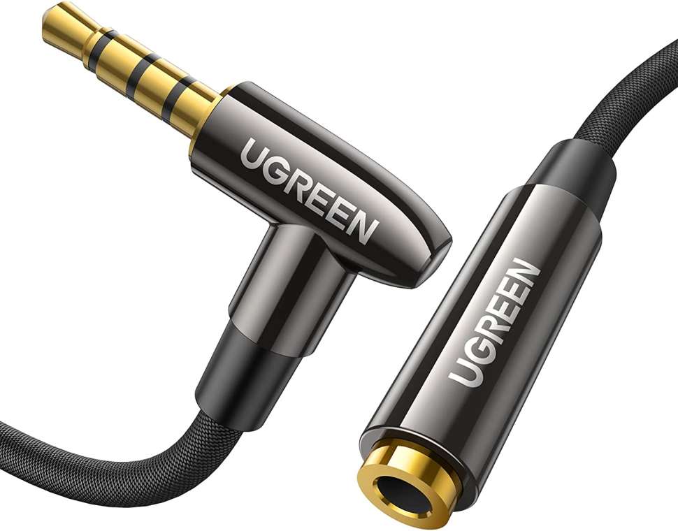 Кабель Audio(m) 3.5mm - Audio(f) 3.5mm, 2m. (удлинитель) AV188 MIC UGREEN (20495)