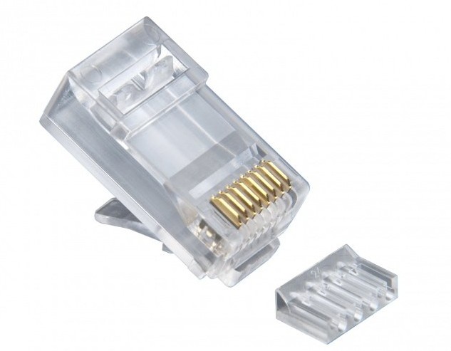 Коннектор RJ45 UTP 8P8C, универсальный, cat.6, 100 шт. (TWT-PL45-8P8C-6)