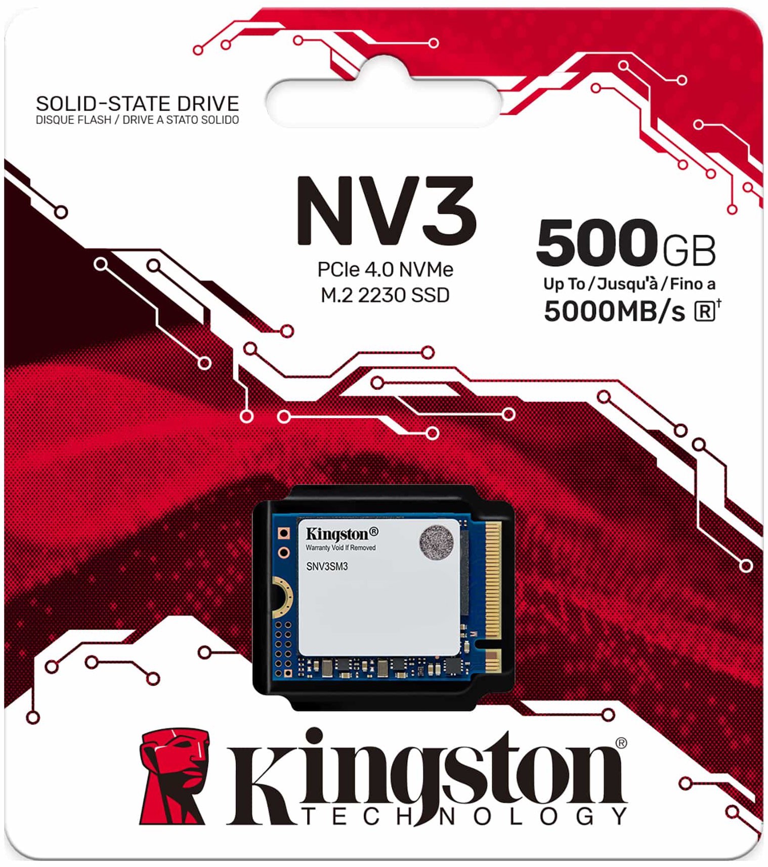 Твердотельный накопитель SSD Kingston SNV3SM3 500 GB, M.2 PCIe 4.0 NVMe (SNV3SM3/500G)