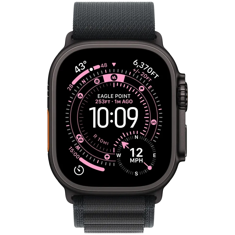 Смарт часы Apple Watch Ultra 3 GPS + Cellular 49mm Black Titanium Case with Black Alpine Loop - Small (MF0Q4QR/A)