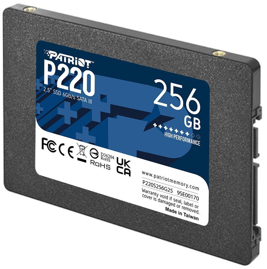 Твердотельный накопитель SSD 256 Gb SATA Patriot P220 P220S256G25 2.5" 3D TLC (P220S256G25)