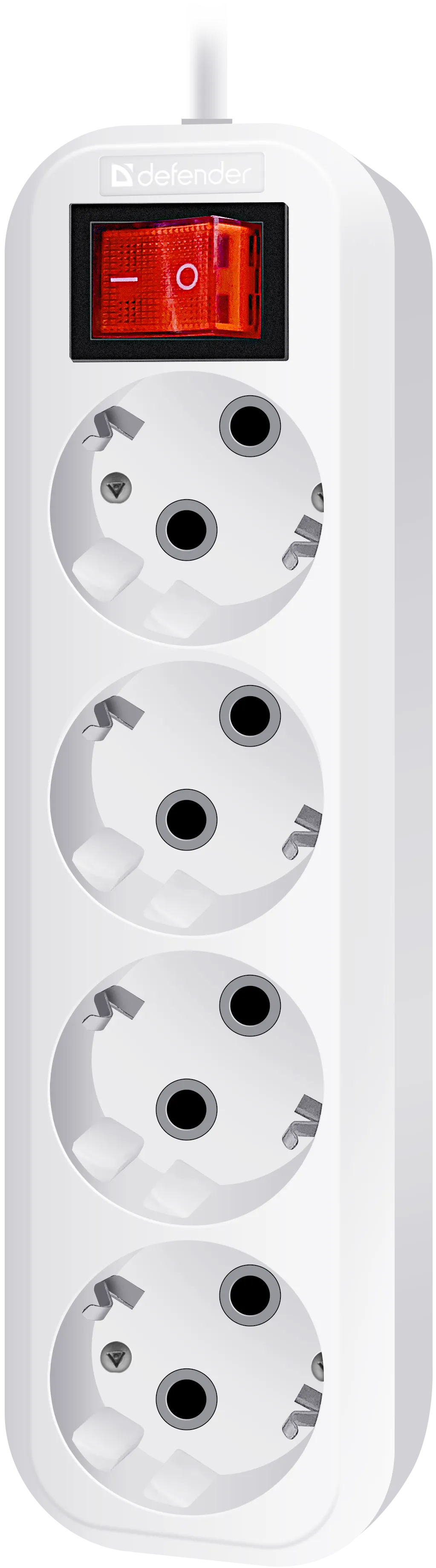 Удлинитель с заземлением Defender L340 16 А, 7 м, 4 розетки, белый (99364) Удлинитель с заземлением Defender L340 16 А, 7 м, 4 розетки, белый (99364)