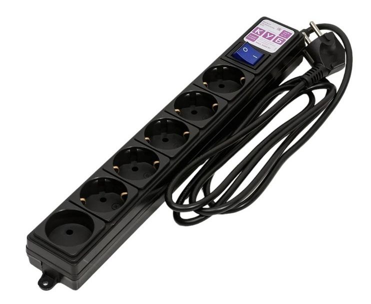 Сетевой фильтр Power Cube, 1.9м, 6 розеток, Черный (SPG6-B1,9M) Сетевой фильтр Power Cube, 1.9м, 6 розеток, Черный (SPG6-B1,9M)