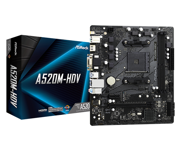 Материнская плата ASRock A520M-HDV (90-MXBE50-A0UAYZ)