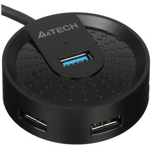 Хаб USB 3.0 A4Tech HUB-30 Black (HUB-30 BLACK)